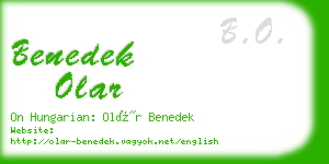 benedek olar business card